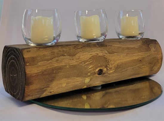Picture of CENTER, WOOD 3 VOTIVES
