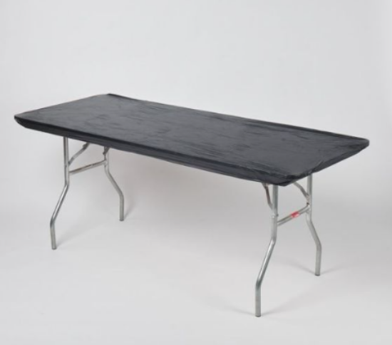 Picture of TABLECOVER, 6' PLASTIC BLACK 