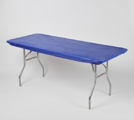 Picture of TABLECOVER, 6' PLASTIC ROYAL BLUE