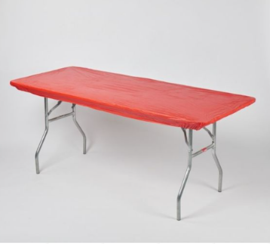 Picture of TABLECOVER, 6' PLASTIC RED