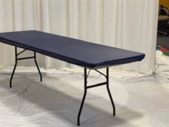Picture of TABLECOVER,8' PLASTIC NAVY BLUE
