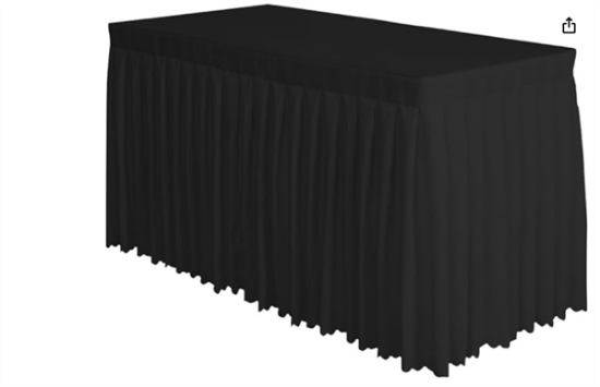 Picture of LINEN,TRC SKIRT 14'' W/CLIPS (blk)